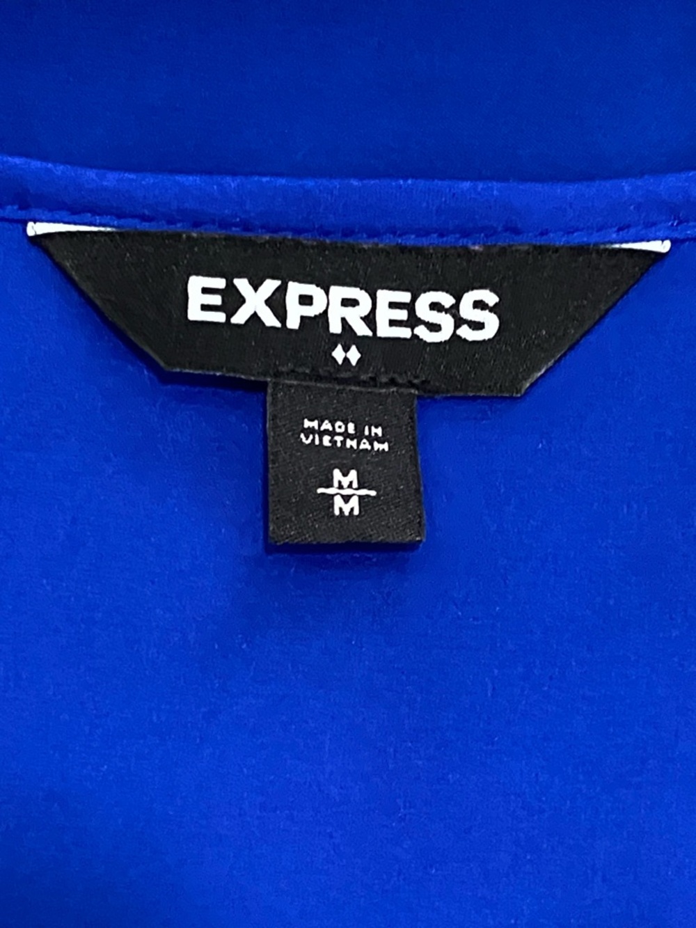 Express Royal Blue V-Neck Cap Sleeve Top Blouse - Picture 10 of 11